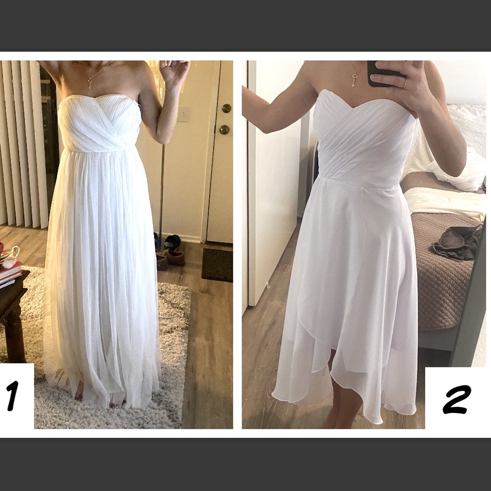 TWO White Dresses Bundle: Wedding/Bridesmaid/Prom